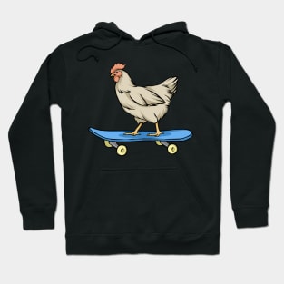 Chicken On A Skateboard Hoodie